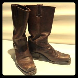 Frye Cavalry Brown Leather Boots